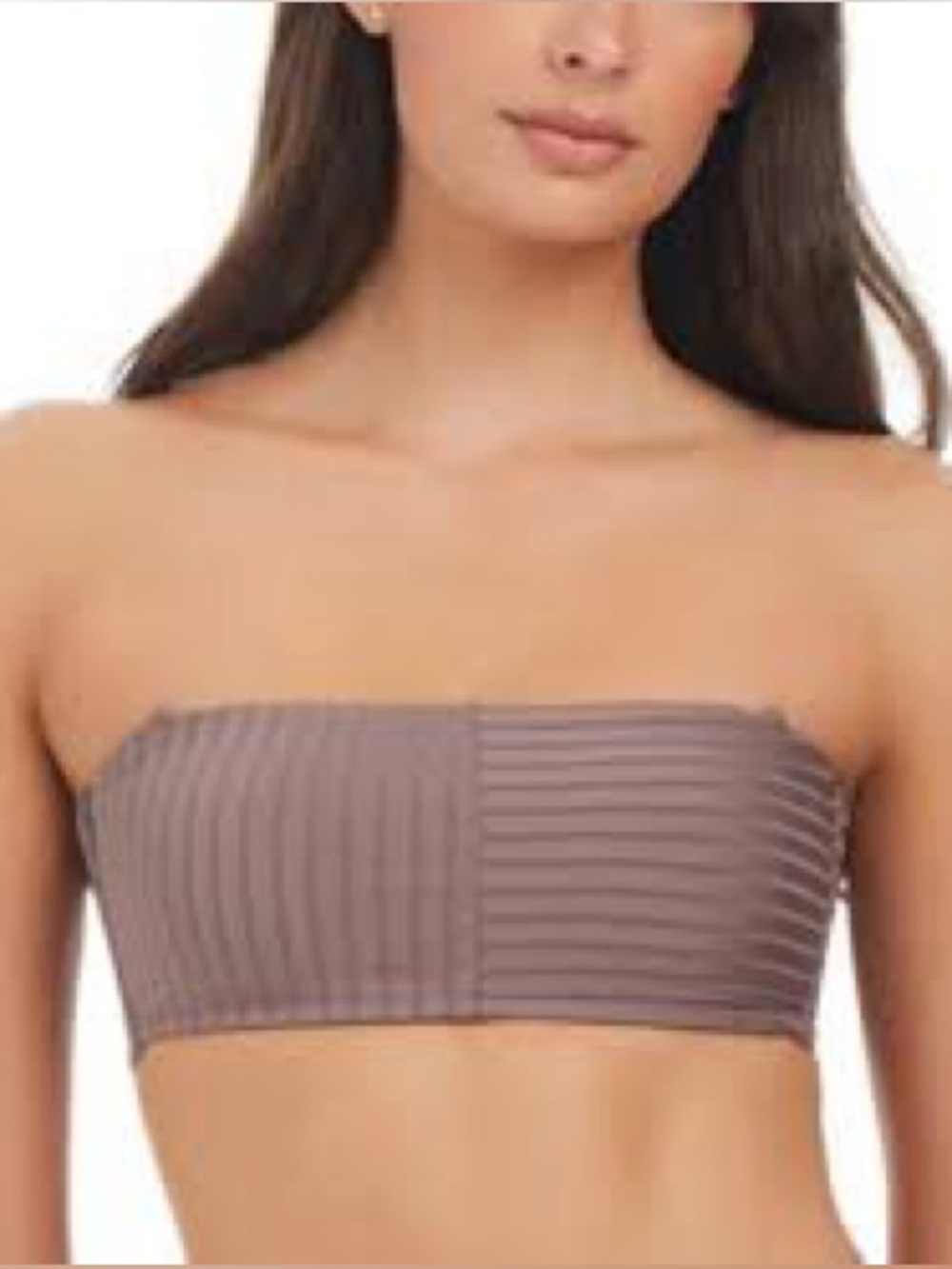 599 - Sanctuary NWT Brown Strapless Bandeau Bikini Top, Size Small - Picture 1 of 6